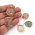 5  Pcs Mix Stone 24k Gold Plated Assorted Shape Pendant - Mix Stone  Pendant-26mmx21mm-22mmx15mm- PC395
