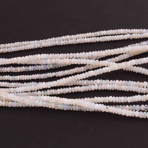 1 Strand Natural Ethiopian Welo Opal Smooth Roundels Beads - Opal Roundels 3mm-4mm 16 Inch  BR0867 - Tucson Beads