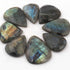 18  Pcs Amazing Labradorite Faceted Cabochon Spectrolite - Pear Shape Multi Fire Loose Gemstone -35mmx39mm-41mmx30mm  LGS099