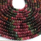 1 Long Strand Multi Tourmaline  Smooth Roundelles -Tourmaline Roundelles Beads - Gemstone Rondelles 7mm-8mm-14.5 Inches BR0431 - Tucson Beads