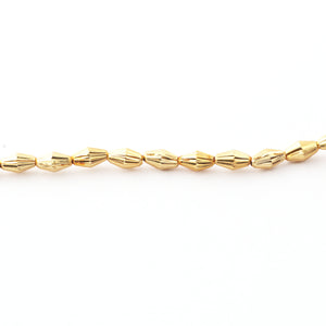2 Strands 24k Gold Plated Designer Copper Casting Melon Beads -  Melon Beads - Jewelry 8mmx5mm - 8 Inches GPC766 - Tucson Beads