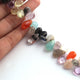 1  Long Strand Multi Stone Smooth Briolettes - Pear Shape Mix Stone Briolettes - 8mmx7mm-16mmx7mm -8 Inches BR824 - Tucson Beads