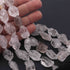 1 Strand AAA Quality Herkimer Diamond Quartz Nuggets, 17mmx13mm-25mmx19mm Center Drilled Beads - Herkimer Rough Stone BR3310