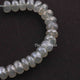 1 Strand Green Silverite Faceted Roundels - Round Shape  Beads 5mm-9mm- 8 Inches BR2697 - Tucson Beads