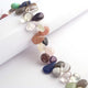 1  Long Strand Multi Stone Smooth Briolettes - Pear Shape Mix Stone Briolettes - 9mmx9mm-16mmx9mm - 8 Inches BR869 - Tucson Beads