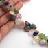 1 Long Strand Multi Stone Smooth Briolettes -Heart Shape Mix Stone Briolettes - 10mm-15mm-8Inches BR288