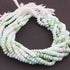 1 Long  Strand Green Opal Faceted Rondelles - Green Opal Round Shape Beads 8mmx5mm-6mmx4mm- 13 Inches BR4220