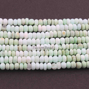 1 Long  Strand Green Opal Faceted Rondelles - Green Opal Round Shape Beads 8mmx5mm-6mmx4mm- 13 Inches BR4220 - Tucson Beads