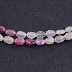 1 Strand Multi Sapphire   Smooth Briolettes  -Oval Shape Briolettes  7mmx6mm -8 Inches BR4201 - Tucson Beads