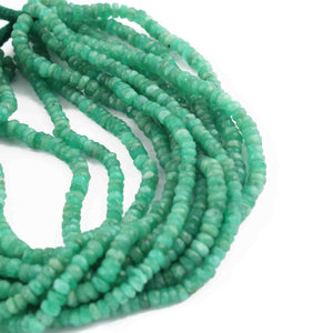 1 Strand Natural Emerald Faceted Rondelles Beads - Round Beads  3mm - 7 Inch BR0895 - Tucson Beads