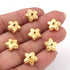 28 Pcs Designer Copper Star Charms Beads in 24k Gold Plated , Brass Gold Star Charm - 11mm GPC1292
