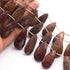 1  Long Strand Red Jasper  Faceted Briolettes - Pear Shape Briolettes -12mmx9mm-32mmx15mm - 9 Inches01498