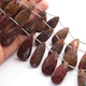 1  Long Strand Red Jasper  Faceted Briolettes - Pear Shape Briolettes -12mmx9mm-32mmx15mm - 9 Inches01498 - Tucson Beads