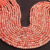 1 Long Strand Beautiful Shaded Orange Opal Smooth Roundelles -Gemstone Beads Plain Rondelles  Beads- 4mm-5mm-13 Inches BR02971