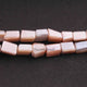 1 Strand Peach Moonstone Faceted Briolettes - Assorted Briolettes 12mmx7mm- 7 Inches BR4258 - Tucson Beads
