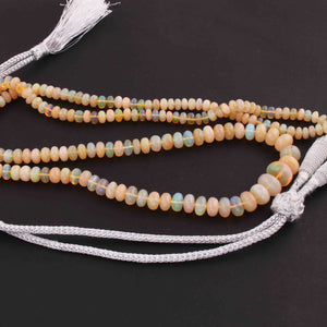 1 Long Strand Ethiopian Welo Opal Smooth Rondelles - Ethiopian Roundelles Beads 5mm-11mm 28 Inches long BRU075 - Tucson Beads
