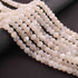 1 Long Strand White Moonstone  Faceted  Rondelles- Rondelles Beads -8mm- 14  Inches BR01026