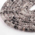 1 Strand Black Rutile Faceted  Rondelles- Rutile Rondelles Beads - 9mm- 11mm - 8 Inches BR01023