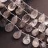 1  Long Strand  Black Rutile Faceted Briolettes - Pear Shape Briolettes -17mmx11mm-32mmx13mm - 9 Inches BR01496