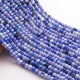 1 Long Strand Beautiful Shaded Blue Opal Smooth Roundelles -Gemstone Beads Plain Rondelles  Beads- 4mm-5mm-13 Inches BR02970 - Tucson Beads