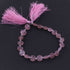 1  Strand Rose Quartz  Faceted Briolettes  - Coin Shape  Briolettes  9mm 8 Inches BR3988