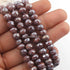 1 Long Strand Chocolate Moonstone Silver Coated Faceted Roundells - Roundells Beads 6mm-9mm-14 Inches BR3550