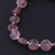 1  Strand Rose Quartz  Faceted Briolettes  - Coin Shape  Briolettes  9mm 8 Inches BR3988 - Tucson Beads