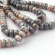 1  Strand Multi  Moonstone Silver Coated ,Smooth Rondelles, Supplies Semi Precious -Round Shape Beads -7mm-9mm-  10 Inch BR2110 - Tucson Beads
