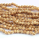 1 Strands Gold Plated Designer Copper Diamond Cut Balls Beads, Jewelry Making Supplies 6mm 8 inches Bulk Lot GPC1278 - Tucson Beads