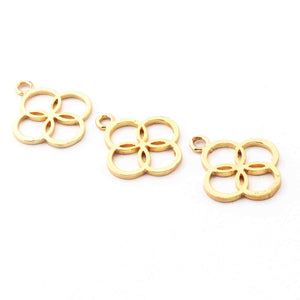 10 Pcs Beautiful Round with Circle Charm Pendant 24K Gold Plated on Copper - Round with Circle Pendant 20mmx16mm GPC585 - Tucson Beads