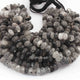 1 Long  Strand Black Rutile Faceted Rondelles-Round  Shape  Roundels 9mmx6mm-16 Inches BR3548 - Tucson Beads