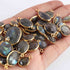 10 Pcs Labradorite 24k Gold Plated Faceted Assorted Shape Connector / Pendant  -  17mmx10mm-41mmx22mm PC1075