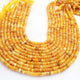 1  Long Strand Beautiful Shaded Yellow Opal Smooth Heishi Tyre Beads -Yellow Opal Gemstone Beads- 6mm-7mm-13 Inches BR02987 - Tucson Beads