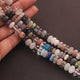 1 Strand Multi Stone Rondelles , Smooth Beads - Multi Stone 10mmx5mm 10 Inches BR1015 - Tucson Beads