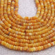1  Long Strand Beautiful Shaded Yellow Opal Smooth Heishi Tyre Beads -Yellow Opal Gemstone Beads- 6mm-7mm-13 Inches BR02987 - Tucson Beads