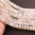 1 Long Strand White Moonstone Faceted  Rondelles-  9mm-11mm- 14  Inches BR01027