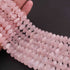 1  Long Strand Morganite Faceted Rondelles -Gemstone Beads 3mm-6mm/  3mm-10mm  -15 Inches BR0834