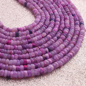 1  Long Strand Beautiful Shaded Lavender Opal Smooth Heishi Tyre Beads -Lavender Opal Gemstone Beads- 5mm-7mm-13 Inches BR02988 - Tucson Beads