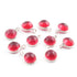 10 Pcs Ruby 925 Silver Plated Faceted -Round Shape Faceted Pendant -10mmx7mm  PC842