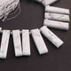 1 Long Strand White Howlite Smooth Rectangle Shape Briolettes - Smooth Briolettes  14mmx8mm-32mmx8mm - 9 Inches  BR01641 - Tucson Beads