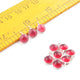 10 Pcs Ruby 925 Silver Plated Faceted -Round Shape Faceted Pendant -10mmx7mm  PC842 - Tucson Beads