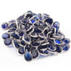 9  Pcs  Blue Shepherd   925 Silver Plated Faceted - Oval  Shape Faceted Pendant -14mmx9mm-17mmx9PC1072 - Tucson Beads