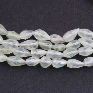 1 Strand Prenite Faceted Tear Shape Briolettes- Prenite Tear Beads 6mmx6mm-11mmx6mm 6.5inches BR1552 - Tucson Beads