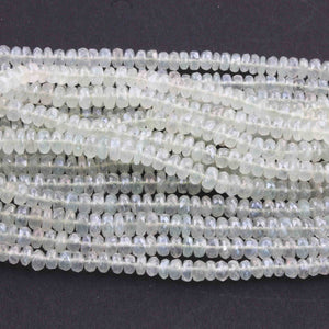 1 Strand Finest Quality Lemon chalcedony Silverite Faceted Rondelles - Lemon chalcedony Silverite Beads 6mm-7mm 8 Inches BR1417 - Tucson Beads