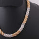 1 Pc Necklace 24k Gold & Silver Plated Mesh Chains- Silver  Plated Chains- 17 Inch OS042 - Tucson Beads