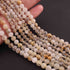 1  Long Strand Golden Rutile Ball Faceted -Round Ball Beads  4mm-5mm-10 Inches BR0836