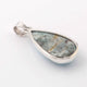1 Pc Genuine and Rare Larimar Pear Pendant - 925 Sterling Silver - Gemstone Pendant  - 37mmx18mm- SJ304 - Tucson Beads