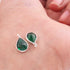 10 Pcs Green Glass Hydro 925 Silver Plated Faceted - Pear Shape Faceted Pendant -11mmx6mm-PC930