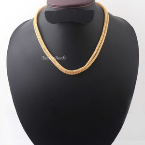 1 Pc  Necklace 24k Gold Plated Mesh Chains- 24k Gold Plated Chains- 16 Inch OS025 - Tucson Beads