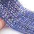 1  Strand  Blue Chalcedony Faceted Briolettes - Cube Shape  Briolettes - 6mm- 8 Inches BR02582